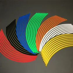 Autowiel reflecterende strips - stickers - 16 stuksStickers