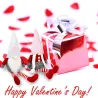 Valentijnsdag kabouter met lange benen - pluche pop - 2 stuksValentijnsdag