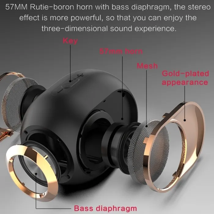 X6 - draadloze Bluetooth-luidspreker - HiFi-bas - waterdicht - FM-radio - TWS - SD - AUXBluetooth Luidsprekers