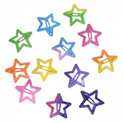Kleurrijke haarspeldjes - glitter vlinders / sterren - 12 stuksHaarspelden