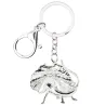 Enamel frilled lizard - metal keychainKeyrings