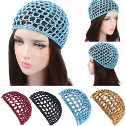 Mesh gehaakte pet - trendy haarnetjePetten & Hoeden