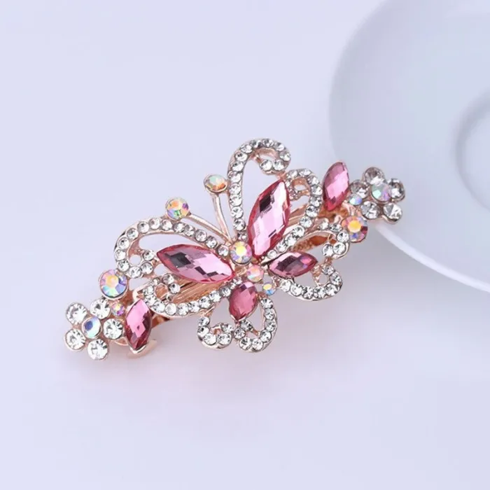 Kristallen vlinder - elegante haarclipHaarspelden