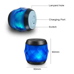 M&J - mini draadloze speaker - met lanyard - Bluetooth - LEDBluetooth Luidsprekers