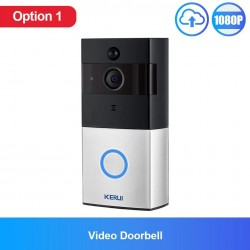 KERUI - 1080P - Smart WiFi-Türklingel - Glockenspiel - 2MP-Kamera - Video-Gegensprechanlage