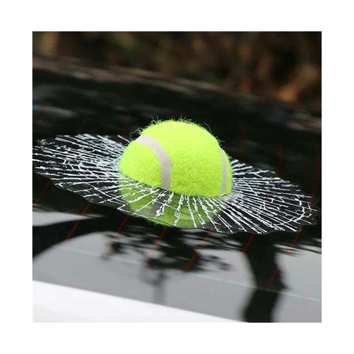 Tennisbal - gebroken ruit - auto stickerStickers