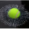 Tennisbal - gebroken ruit - auto stickerStickers
