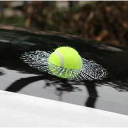 Tennisbal - gebroken ruit - auto stickerStickers