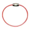 Stainless steel wire keyring - round rope - screwable connectorKeyrings