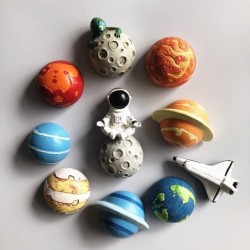 3D koelkastmagneten - space shuttle / Jupiter / Saturnus - Aarde - Zon - astronaut / alienKoelkastmagneten