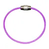 Stainless steel wire keyring - round rope - screwable connectorKeyrings