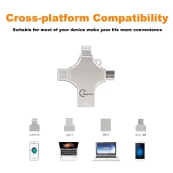 4 in 1 flash drive - micro USB / type-C / OTG - geheugenstick - 16GB / 32GB / 64GB / 128GBUSB geheugen