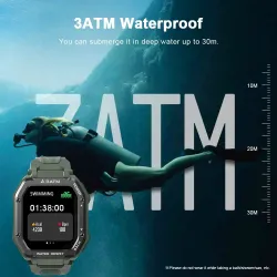 KOSPET ROCK - Smart Watch - Bluetooth - Android / IOS - waterdicht - fitnesstracker - bloeddrukmeterSmart-Wear