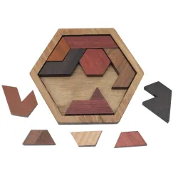 Geometrische houten puzzel - educatief spelHouten