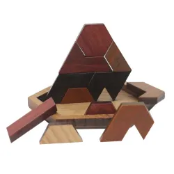 Geometrische houten puzzel - educatief spelHouten