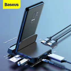 Baseus - docking station - oplader met standaard - type-C HUB naar HDMI - voor Samsung S20 S10 / Huawei P30Opladers