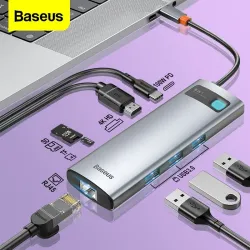 Baseus - USB C HUB USB type-C - multi HUB 3.0 - Ethernet - splitter - adapter - voor Macbook / SamsungHubs