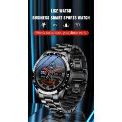 LIGE - Smart Watch - Bluetooth - hartslagmeting - muziekbediening - waterdichtHorloges