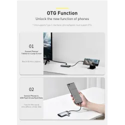 Baseus - USB C HUB USB type-C - multi HUB 3.0 - Ethernet - splitter - adapter - voor Macbook / SamsungHubs