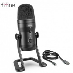 FIFINE - opnamemicrofoon - podcast - USB - voor PC / PS4 / Mac