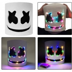 Marshmallow DJ-helm - lichtgevend volgelaatsmasker - met LEDFeest