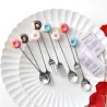 Dessert vork / lepel - met decoratieve donut - roestvrij staalBestek