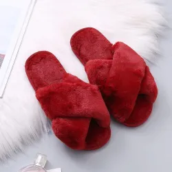 Warme pluizige pantoffels - zacht - harige teenslippers - teenslippersSchoenen