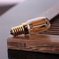 Vintage LED lamp - Edison buis - T22 - 2200K - E12 / E14 - 1W - dimbaar - amber glas - 5 stuksE14