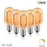 Vintage LED lamp - Edison buis - T22 - 2200K - E12 / E14 - 1W - dimbaar - amber glas - 5 stuksE14
