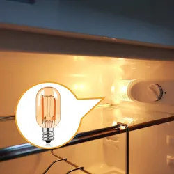 Vintage LED lamp - Edison buis - T22 - 2200K - E12 / E14 - 1W - dimbaar - amber glas - 5 stuksE14