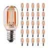 Vintage LED lamp - Edison buisvormig - T22 - E12 - E14 - 1W - dimbaar - 2200K goud - 25 stuksE14