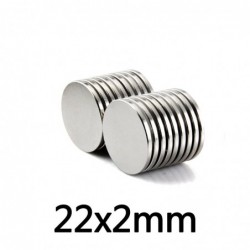 N35 - Neodym-Magnet - starker Rundzylinder - 22 * 2 mm