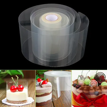 Transparant - kant cake membraan - plasticfolie - 8cm * 10m / 10cm * 10mBakvormen