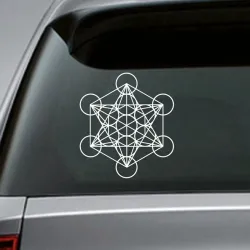Metatron's kubus - heilige geometrie sticker - voor auto / laptop / raamStickers
