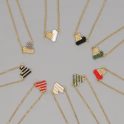 Elegante ketting met een kleurrijk kralenhartHalskettingen