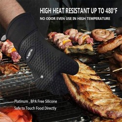 Long protective glove - for cleaning / BBQ - heat resistant - silicone - 1 pieceCleaning