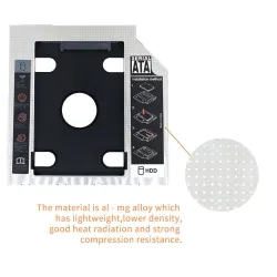 HDD Caddy - SSD SATA 3.0 - 2.5 - Harde schijf behuizing - adapter - optische Bay - 9.5mm / 12.7mmHDD behuizing