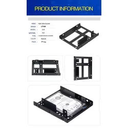UTHAI G16 - dik - dubbellaagse harde schijf beugel - 2,5 tot 3,5 inch harde schijf BayHDD behuizing
