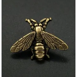 Vintage bronzen broche - bij / vliegtuigBroches