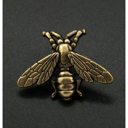 Vintage Brosche aus Bronze - Biene / Flugzeug