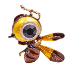 Big-Eye - bij - strass brocheBroches