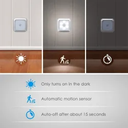 LED lamp - met PIR bewegingssensor - voor wand / meubel / trap - 2 stuksWandlampen