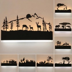 Romantic wall light - acrylic lamp - with animals - warm / cold whiteWall lights
