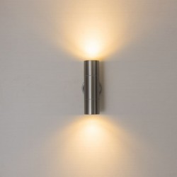 LED wandlamp - RVS lamp - up / down verlichtingWandlampen