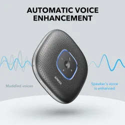 Anker PowerConf - Bluetooth-luidsprekertelefoon - conferentieluidspreker - met 6 microfoons - spraakopname - 24 uur gesprekst...
