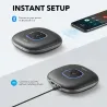 Anker PowerConf - Bluetooth-luidsprekertelefoon - conferentieluidspreker - met 6 microfoons - spraakopname - 24 uur gesprekst...