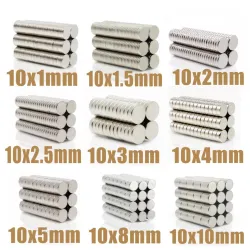 N35 - ronde neodymium magneet - 10 * 1 mm - 10 * 10 mm - 20 stuksN35