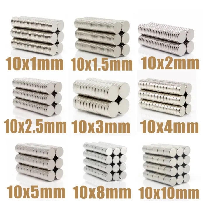 N35 - ronde neodymium magneet - 10 * 1 mm - 10 * 10 mm - 20 stuksN35