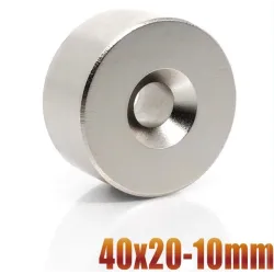 copy of N35 - neodymium magneet - ronde verzonken schijf - 40 * 20mm - met 10mm gatN35