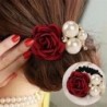 Elegantes elastisches Haarband - mit Rosen / Perlen
